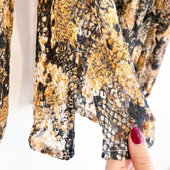 Free People Out For The Night Top in Snake Combo New With Tags - Picture 10 of 12